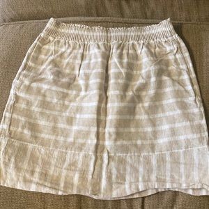 Tan and white J.Crew skirt